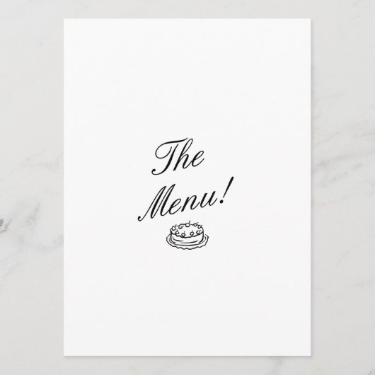 Geïllustreerde Hand Geschreven Tekenen Eigenzinnig Menu (Achterkant)
