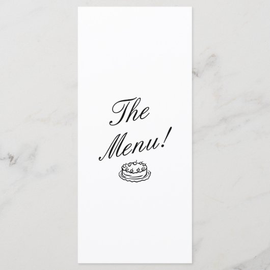 Geïllustreerde Hand Geschreven Tekenen Eigenzinnig Menu (Achterkant)