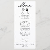 Geïllustreerde Hand Geschreven Tekenen Eigenzinnig Menu (Voorkant)