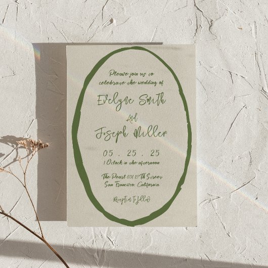 Geïllustreerde Hand getekend Geschreven Unieke bru Kaart