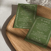 Geïllustreerde Hand Getrokken Geschreven Trouwdeta Informatiekaartje