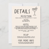 Geïllustreerde Handgeschreven Cake All In One Brui Kaart (Achterkant)