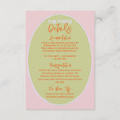 Geïllustreerde handgeschreven eigenzinnige leuke b informatiekaartje (Voorkant)