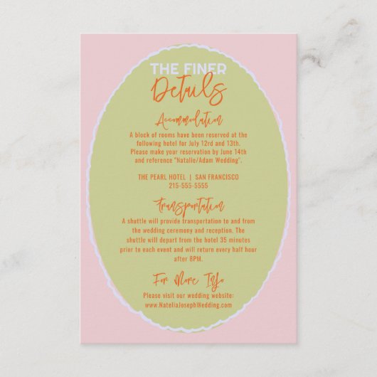 Geïllustreerde handgeschreven eigenzinnige leuke b informatiekaartje (Voorkant)