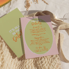 Geïllustreerde handgeschreven eigenzinnige leuke b informatiekaartje