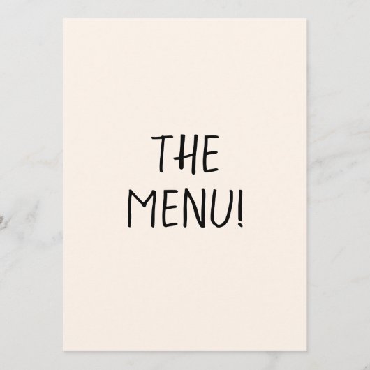 Geïllustreerde handgeschreven getekend retro eigen menu (Achterkant)