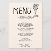 Geïllustreerde handgeschreven getekend retro eigen menu (Voorkant)