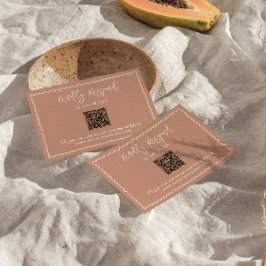 Geïllustreerde handgeschreven getrokken QR-code br RSVP Kaartje