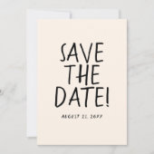 Geïllustreerde handgeschreven retro eigenzinnige l save the date (Voorkant)