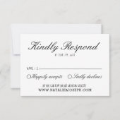 Geïllustreerde handgeschreven unieke moderne bruil RSVP kaartje (Voorkant)