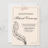 geïllustreerde handgetekende pauw Arabisch Mehndi Kaart (Voorkant)