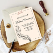 geïllustreerde handgetekende pauw Arabische Walima Kaart