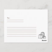 Geïllustreerde Happy Birthday Kaart (Achterkant)