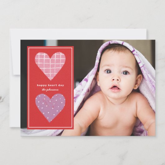 Geïllustreerde harten Valentijn Feestdagenkaart (Voorkant)