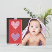 Geïllustreerde harten Valentijn Feestdagenkaart (Staand voorkant)