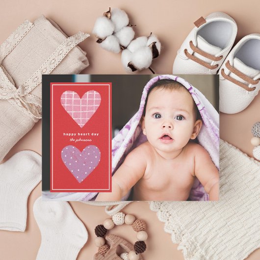 Geïllustreerde harten Valentijn Feestdagenkaart