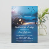 Geïllustreerde herdenkingsviering van het leven  kaart (Staand voorkant)