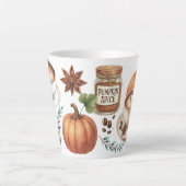 Geïllustreerde herfsttheemokken latte mok (Voorkant)