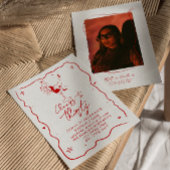 Geïllustreerde hoera voor 30e verjaardag foto kaart