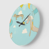 Geïllustreerde honden slaapkamerdecoratie voor kin grote klok (Hoek)