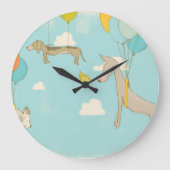 Geïllustreerde honden slaapkamerdecoratie voor kin grote klok (Voorkant)