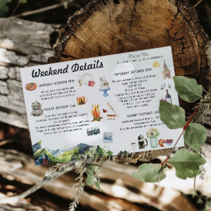 Geïllustreerde huwelijkskaart route kaart