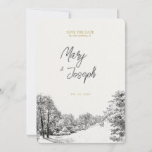  geïllustreerde huwelijksuitnodiging