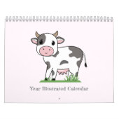 Geïllustreerde jaarkalender kalender (Hoes)