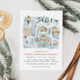 Geïllustreerde kaart | Aankondiging kerstmarkt
