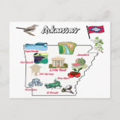 geïllustreerde kaart van Arkansas in de Verenigde  (Voorkant)