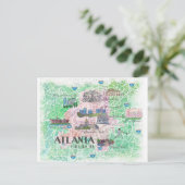 Geïllustreerde kaart van Atlanta Georgia USA  (Staand voorkant)
