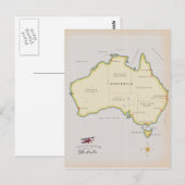 Geïllustreerde kaart van Australië (Voorkant / Achterkant)