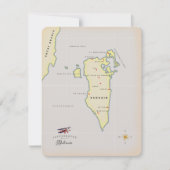 Geïllustreerde kaart van Bahrein (Voorkant)