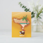 geïllustreerde kaart van Bali (Staand voorkant)