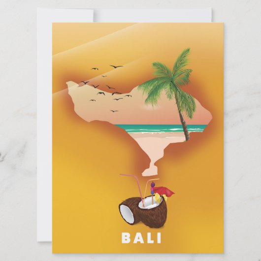 geïllustreerde kaart van Bali (Voorkant)