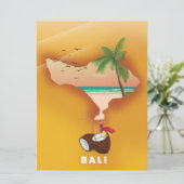 geïllustreerde kaart van Bali (Staand voorkant)