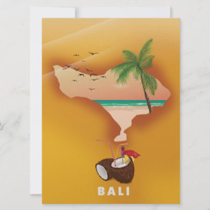 geïllustreerde kaart van Bali