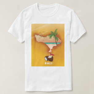 geïllustreerde kaart van Bali T-shirt