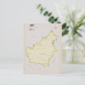 Geïllustreerde kaart van Borneo (Staand voorkant)