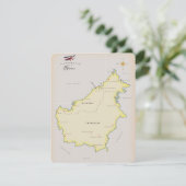 Geïllustreerde kaart van Borneo (Staand voorkant)