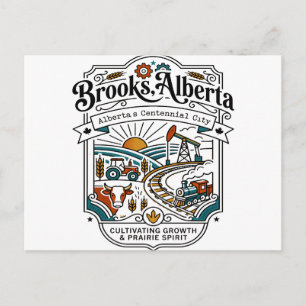 Geïllustreerde kaart van Brooks Alberta Canada