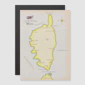 Geïllustreerde kaart van Corsica (Voorkant / Achterkant)