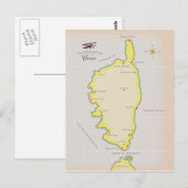 Geïllustreerde kaart van Corsica (Voorkant / Achterkant)
