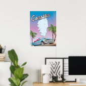 Geïllustreerde kaart van Corsica Poster (Thuiskantoor)