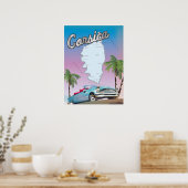 Geïllustreerde kaart van Corsica Poster (Keuken)