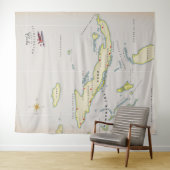 Geïllustreerde kaart van Cuba Wandkleed (In Situ (horizontaal))