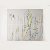 Geïllustreerde kaart van Cuba Wandkleed (Voorkant (horizontaal))