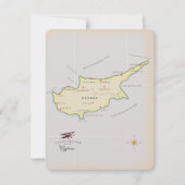 Geïllustreerde kaart van Cyprus. (Voorkant)