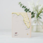 Geïllustreerde kaart van Florida (Staand voorkant)