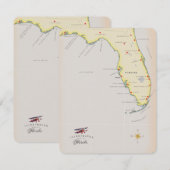 Geïllustreerde kaart van Florida (Voorkant / Achterkant)
